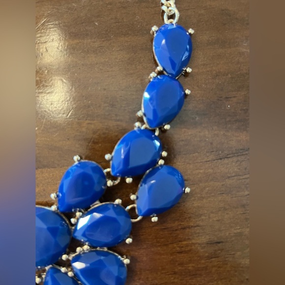 Mika royal blue and gold statement necklace - Picture 6 of 7